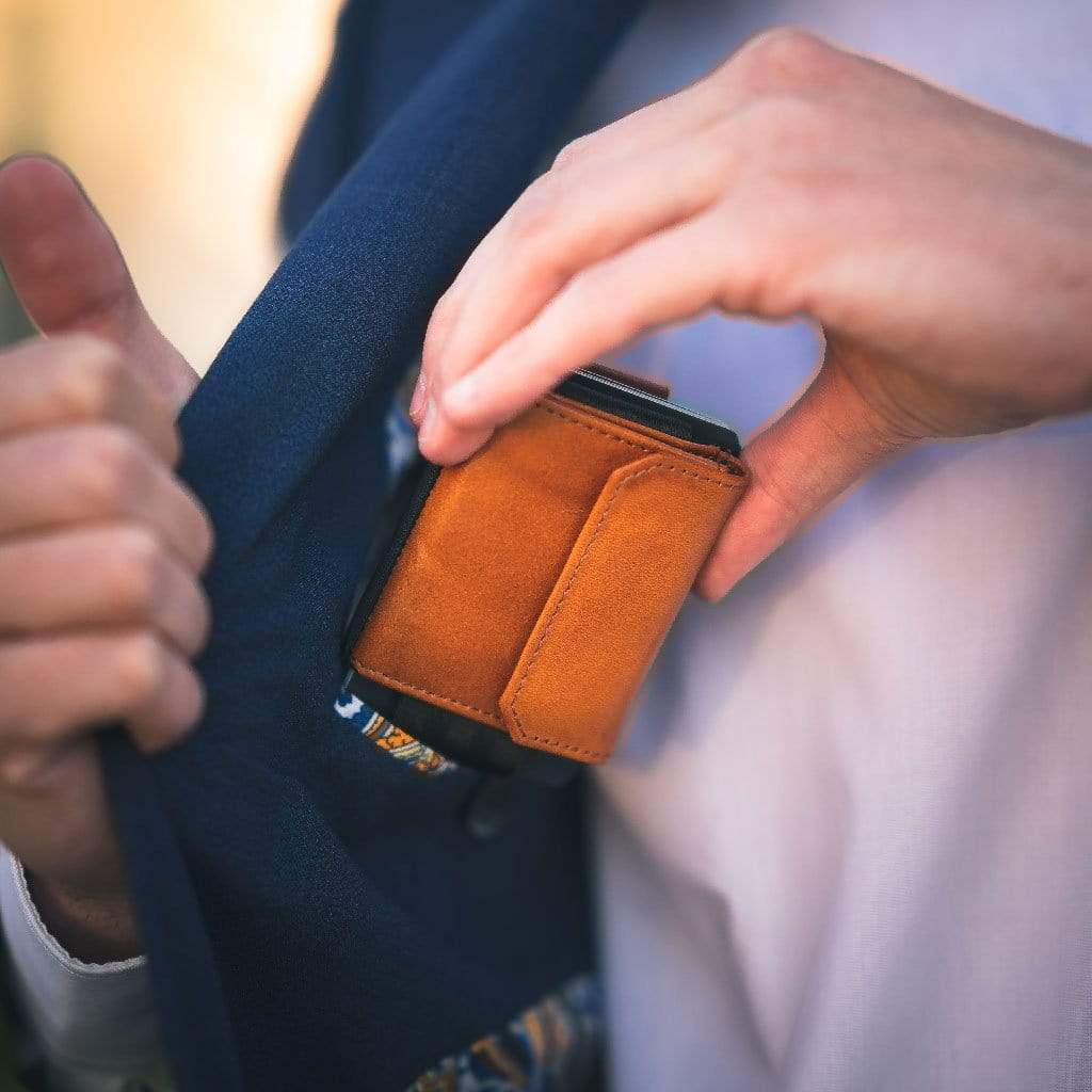 Jaimie Jacobs Geldbeutel Karten Portemonnaie Nano Boy Pocket with leather coin pocket Nano Boy Pocket wallet with leather coin pocket