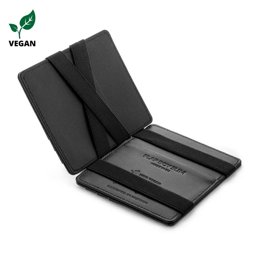 Jaimie Jacobs Geldbeutel Vegan Black Flap Boy Slim Vegan - Magic Wallet without Coin Pocket jamy jamie jami jakobs