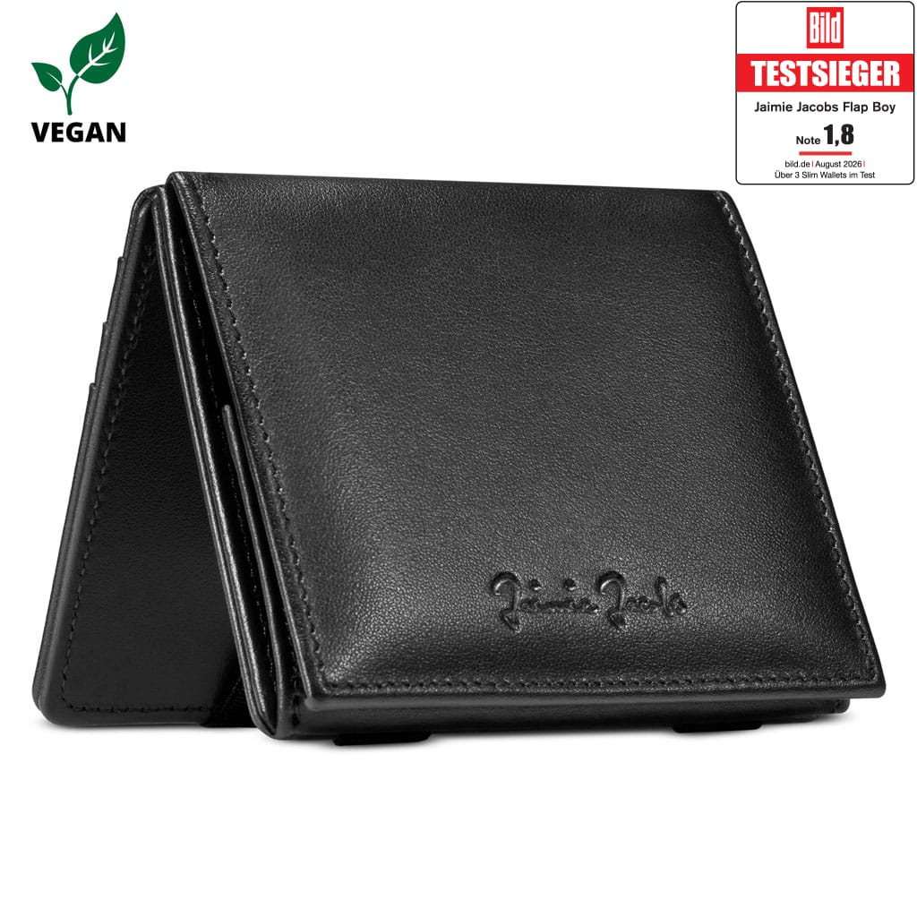 Jaimie Jacobs Geldbeutel Portemonnaie vegan Flap Boy Vegan - Magic Wallet with Coin Pocket Flap Boy Vegan Magic Wallet with Coin Pocket