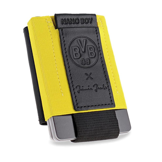 Jaimie Jacobs Geldbeutel Karten Portemonnaie Black with Yellow Nano Boy Pocket Borussia Dortmund Edition - slim wallet with leather coin pocket Nano Boy Pocket Borussia Dortmund slim wallet