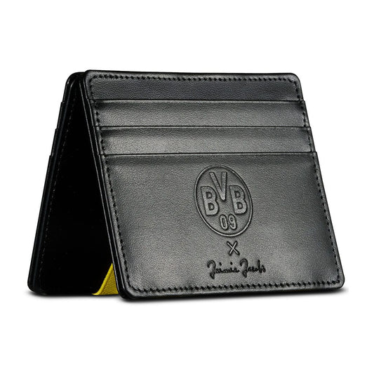 Jaimie Jacobs Geldbeutel Portemonnaie Black with Yellow Flap Boy Slim Borussia Dortmund Edition - Magic Wallet without Coin Pocket Flap Boy Slim Borussia Dortmund Edition Magic Wallet