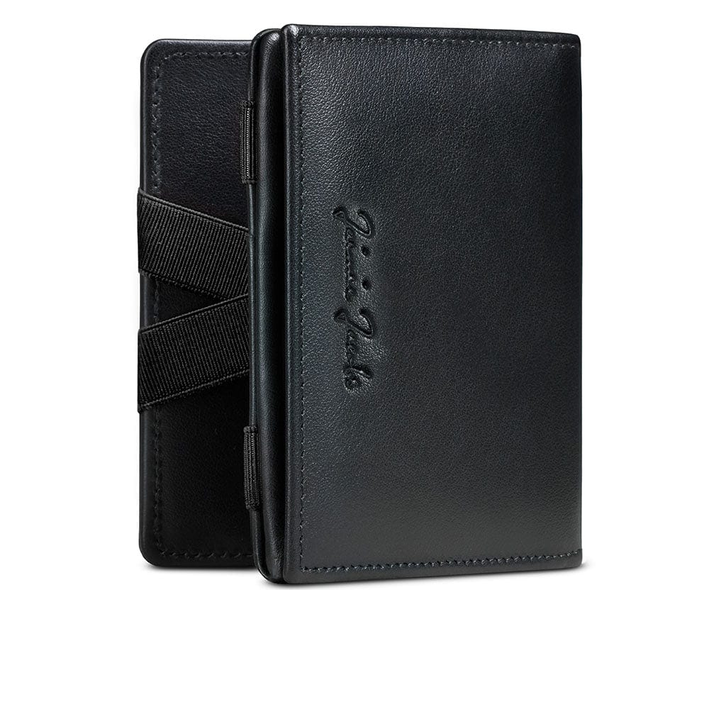 Jaimie Jacobs Geldbeutel Portemonnaie Black Flap Boy - Magic Wallet with Coin Pocket Flap Boy Magic Wallet with Coin Pocket Genuine Leather
