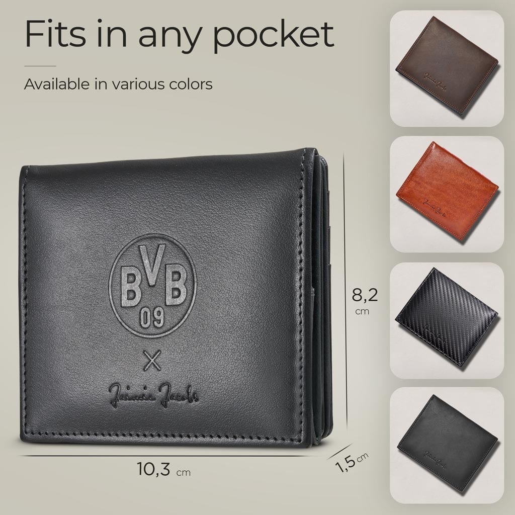 Jaimie Jacobs Geldbeutel Portemonnaie Black with Yellow Flap Boy Borussia Dortmund Edition - Magic Wallet with Coin Pocket Flap Boy Borussia Dortmund Edition Magic Wallet