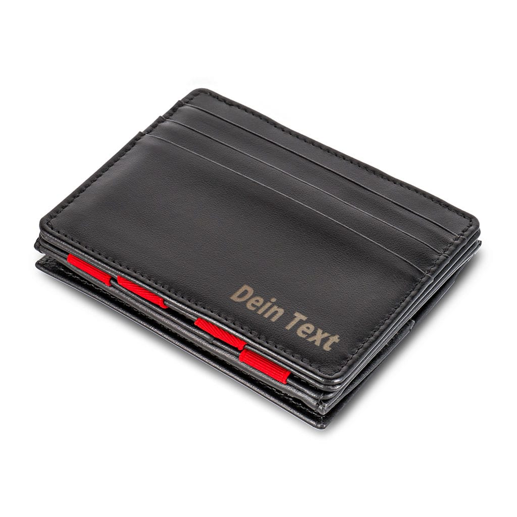 Jaimie Jacobs Geldbeutel Portemonnaie Black with Red Flap Boy Eintracht Frankfurt Edition - Magic Wallet with Coin Pocket Eintracht Frankfurt X Flap Boy Magic Wallet