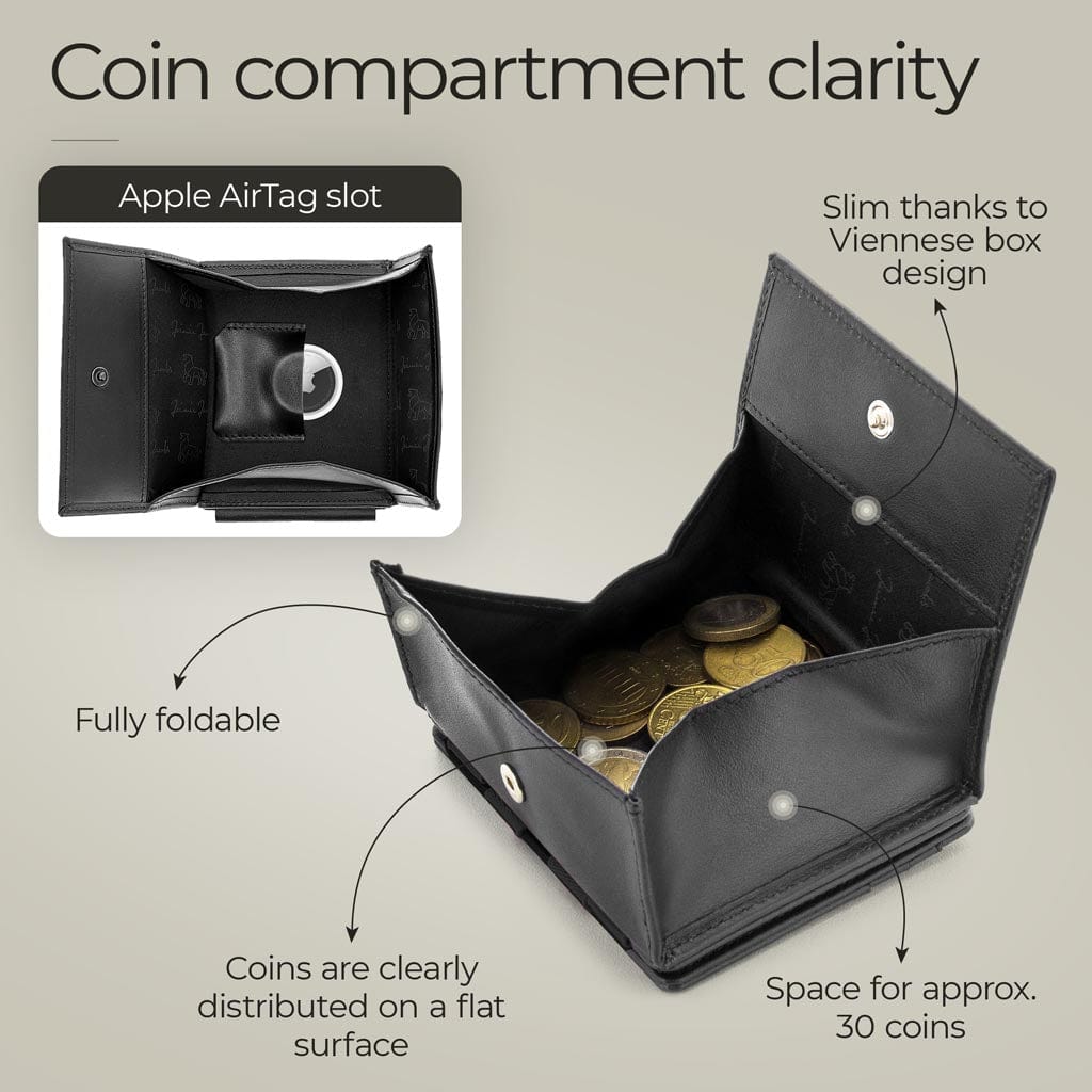 Flap Boy XL AirTag Magic Wallet with Coin Pocket vegan – Jaimie Jacobs