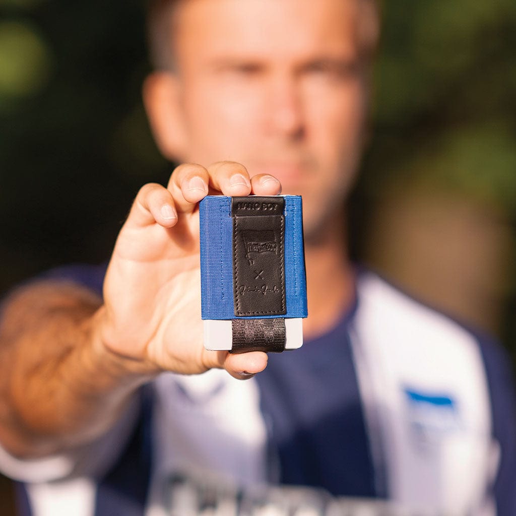 Jaimie Jacobs Geldbeutel Karten Portemonnaie Blue Nano Boy Pocket Hertha BSC Edition - slim wallet with leather coin pocket Nano Boy Pocket Hertha BSC slim wallet