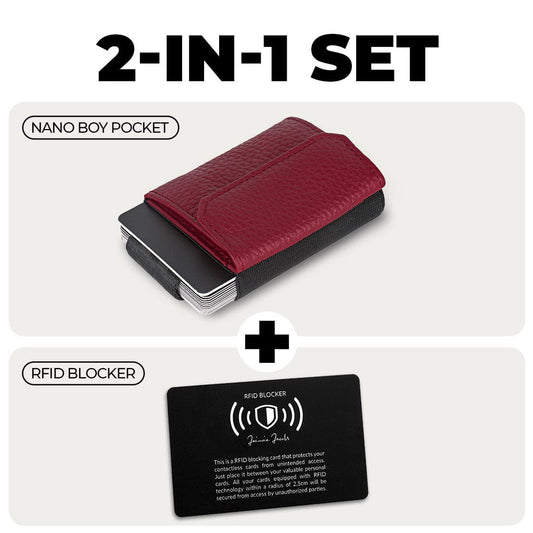 Jaimie Jacobs Nano Boy Pocket Ladies Edition + RFID Protection Card Bundle Nano Boy Pocket wallet Ladies Edition + RFID Protection Card