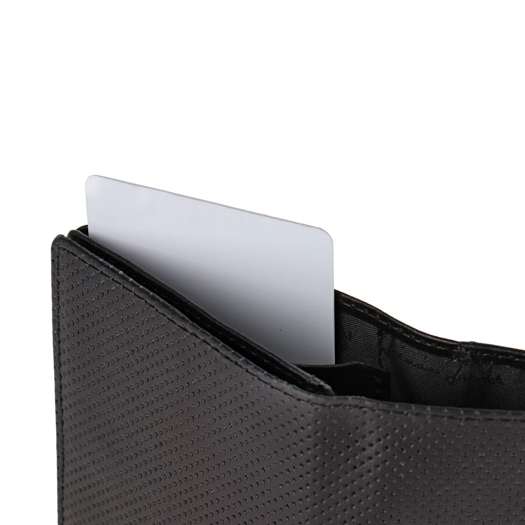 Jaimie Jacobs Geldbeutel Portemonnaie Perforated Leather Black Slimstar Limited Edition - slim wallet with large coin pocket Slimstar Limted Edition slim wallet with big coin pocket