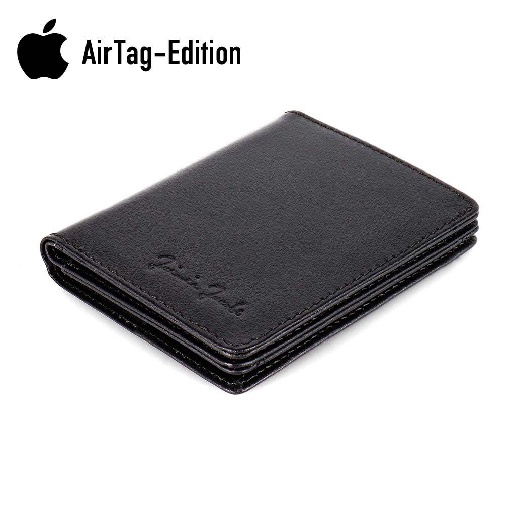 Jaimie Jacobs Geldbeutel Portemonnaie Black Slimstar AirTag-Edition slim wallet with large coin pocket Slimstar AirTag Edition slim wallet with big coin pocket