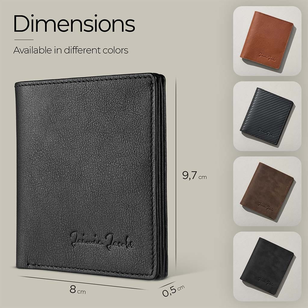 Jaimie Jacobs Geldbeutel Portemonnaie Black Slimstar vegan - slim wallet with small coin pocket Slimstar slim wallet without coin pocket
