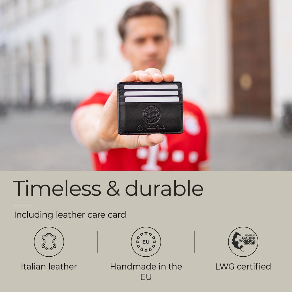 Jaimie Jacobs Geldbeutel Portemonnaie Black with Red Flap Boy Slim FC Bayern München Edition - Magic Wallet without Coin Pocket Flap Boy Slim FC Bayern München Edition Magic Wallet