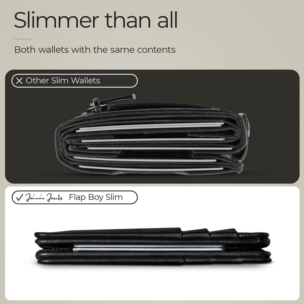 Jaimie Jacobs Geldbeutel Portemonnaie vegan Flap Boy Slim Vegan - Magic Wallet without Coin Pocket Flap Boy Slim Vegan magic wallet without coin pocket men 