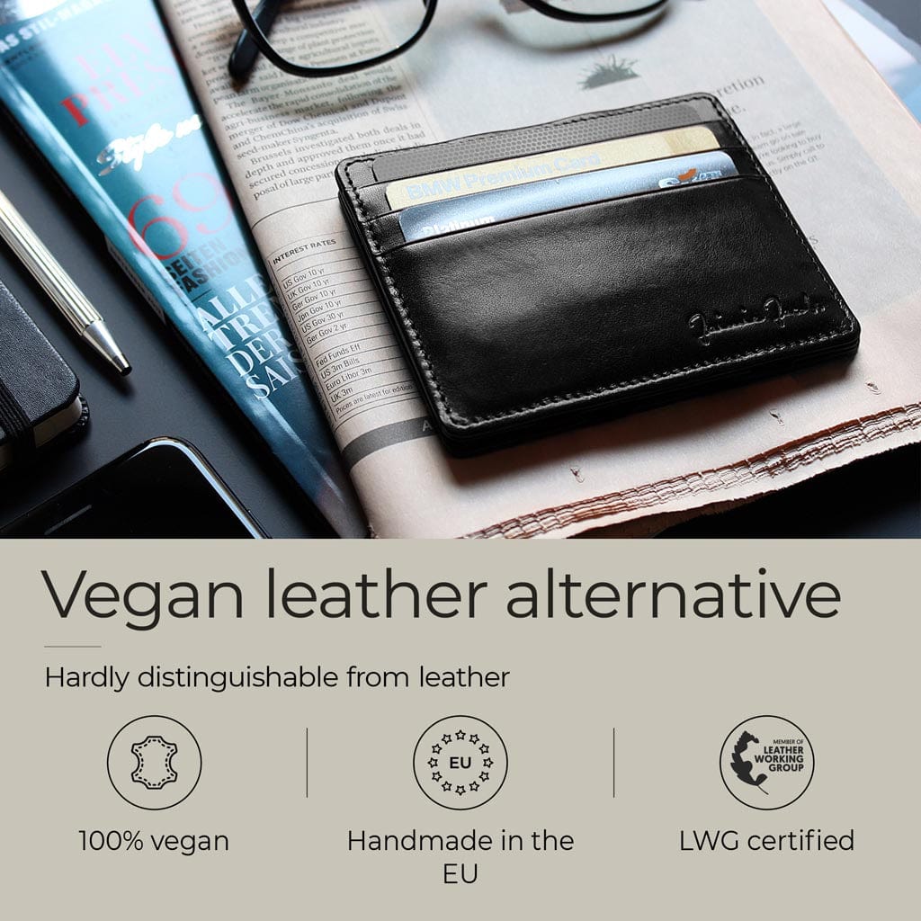 Jaimie Jacobs Geldbeutel Portemonnaie vegan Flap Boy Slim Vegan - Magic Wallet without Coin Pocket Flap Boy Slim Vegan magic wallet without coin pocket men 