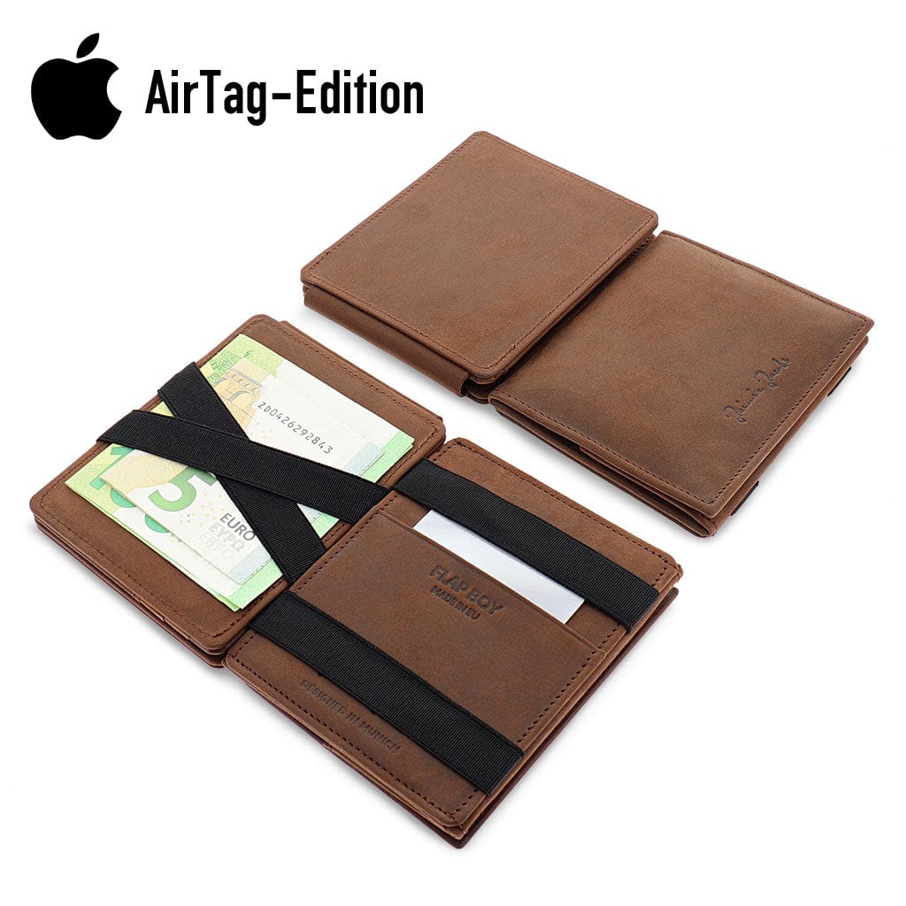 Jaimie Jacobs Flap Boy Slim sans porte-monnaie Magic Wallet protection RFID intégrée Porte-monnaie magique en cuir véritable (Noir Jaimie Jacobs Flap Boy Slim sans porte-monnaie Magic Wallet protection RFID intégrée Porte-monnaie magique en cuir véritable (Noir
