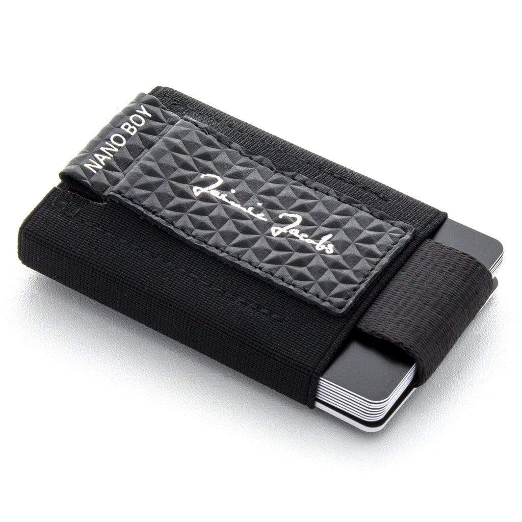 Jaimie Jacobs Geldbeutel Karten Portemonnaie Diamond Black Nano Boy with small elastic coin pocket - Limited Edition Nano Boy mini wallet - Limited Edition