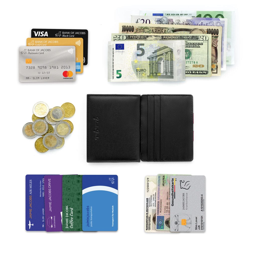 Jaimie Jacobs Geldbeutel Portemonnaie vegan Flap Boy Vegan - Magic Wallet with Coin Pocket Flap Boy Vegan Magic Wallet with Coin Pocket