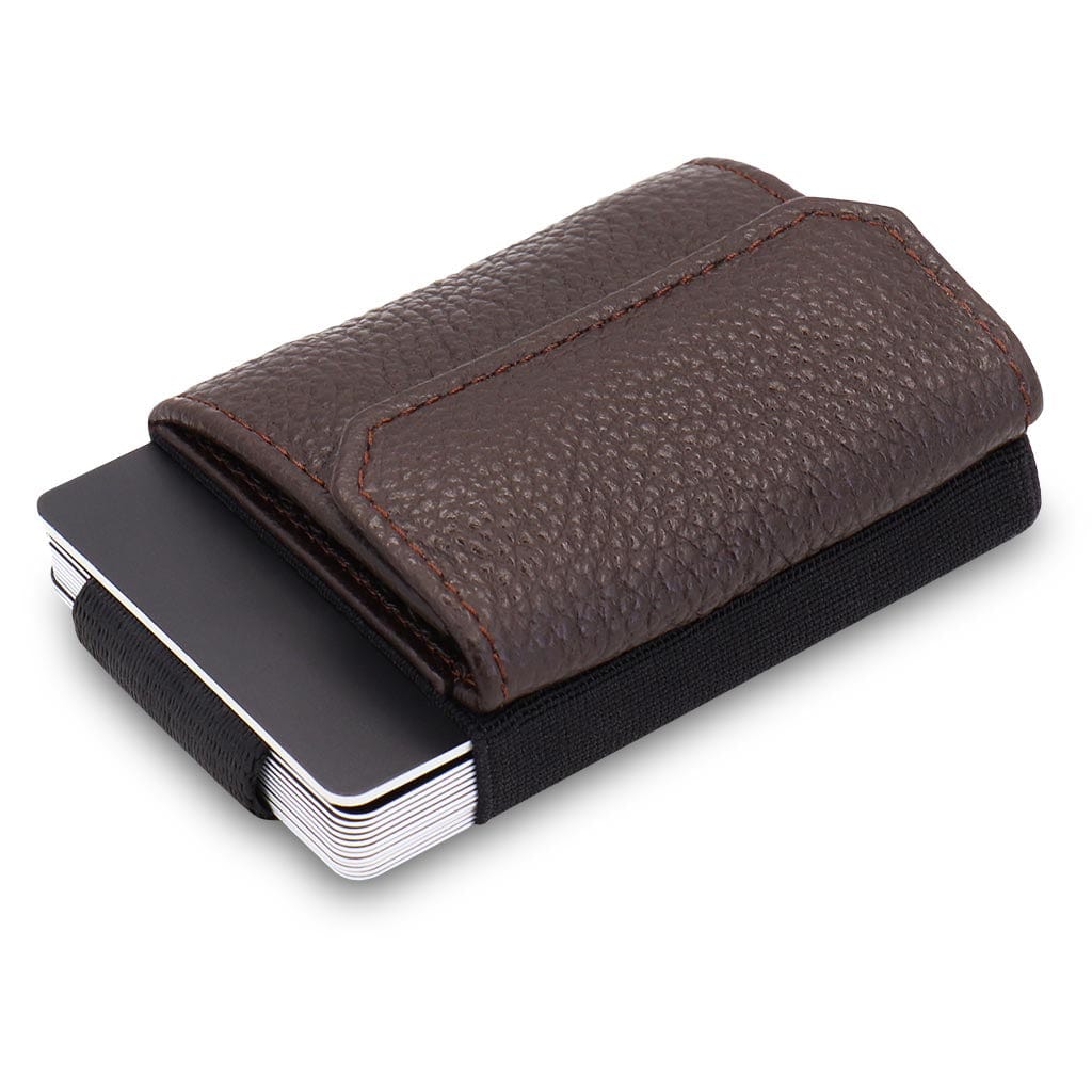 Jaimie Jacobs Geldbeutel Grained Leather Brown Nano Boy Pocket with leather coin pocket - Limited Edition jamy jamie jami jakobs
