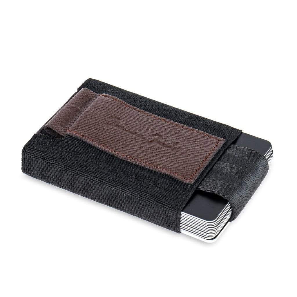 Jaimie Jacobs Geldbeutel Karten Portemonnaie Saffiano Brown Nano Boy with small elastic coin pocket - Limited Edition Nano Boy mini wallet - Limited Edition