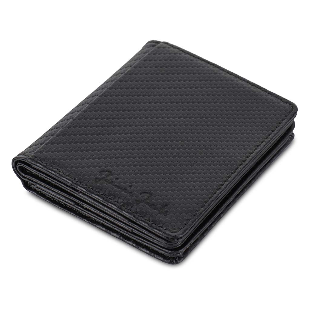 Jaimie Jacobs Geldbeutel Portemonnaie Carbon Flapstar Magic Wallet with coin pocket Flapstar with Coin Pocket Magic Wallet Leather