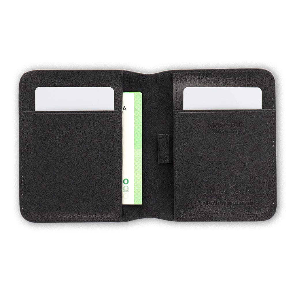 Jaimie Jacobs Geldbeutel Portemonnaie Black Magstar slim wallet without coin pocket Magstar - slim wallet with magnetic closure