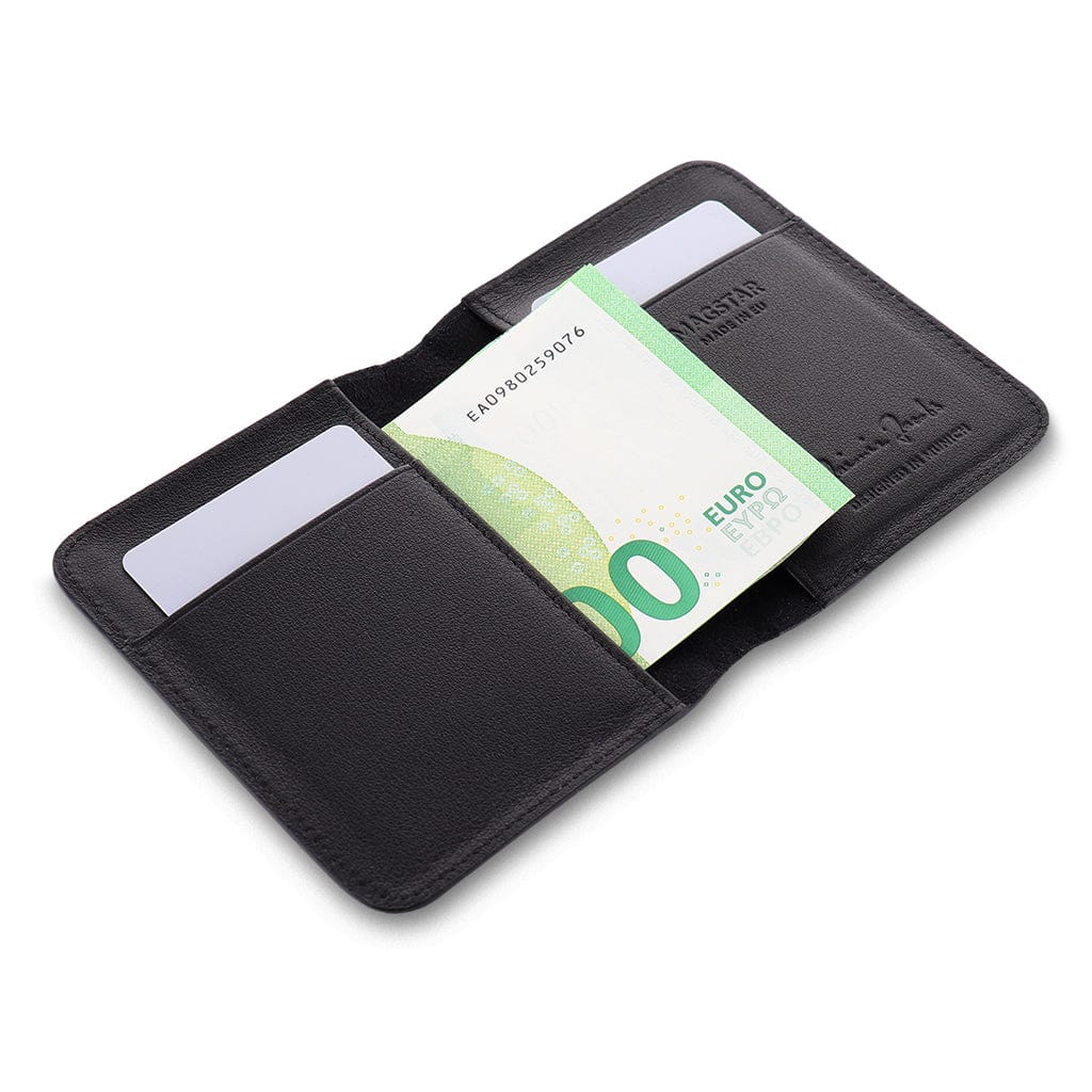 Jaimie Jacobs Geldbeutel Portemonnaie Black Magstar slim wallet without coin pocket Magstar - slim wallet with magnetic closure