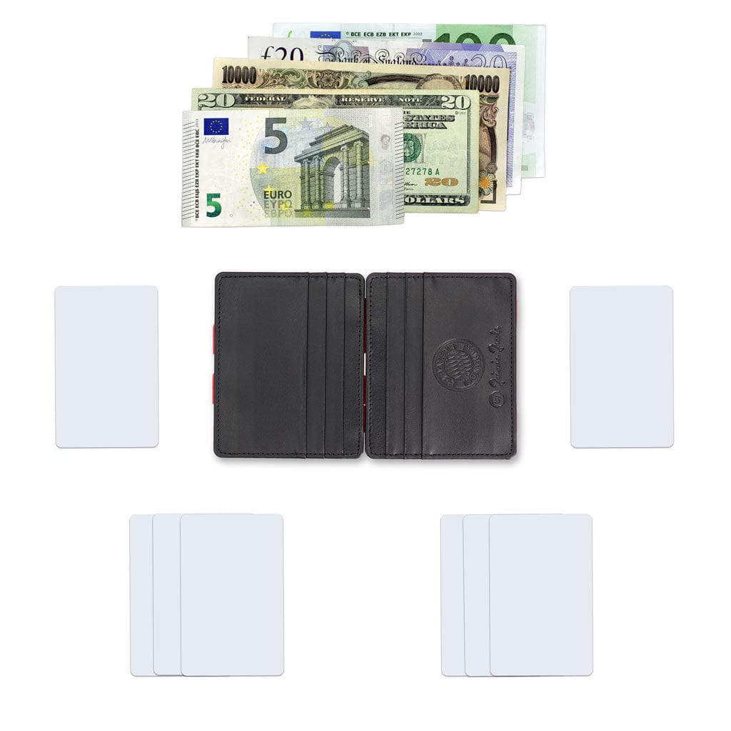 Jaimie Jacobs Geldbeutel Portemonnaie Black with Red Flap Boy Slim FC Bayern München Edition - Magic Wallet without Coin Pocket Flap Boy Slim FC Bayern München Edition Magic Wallet
