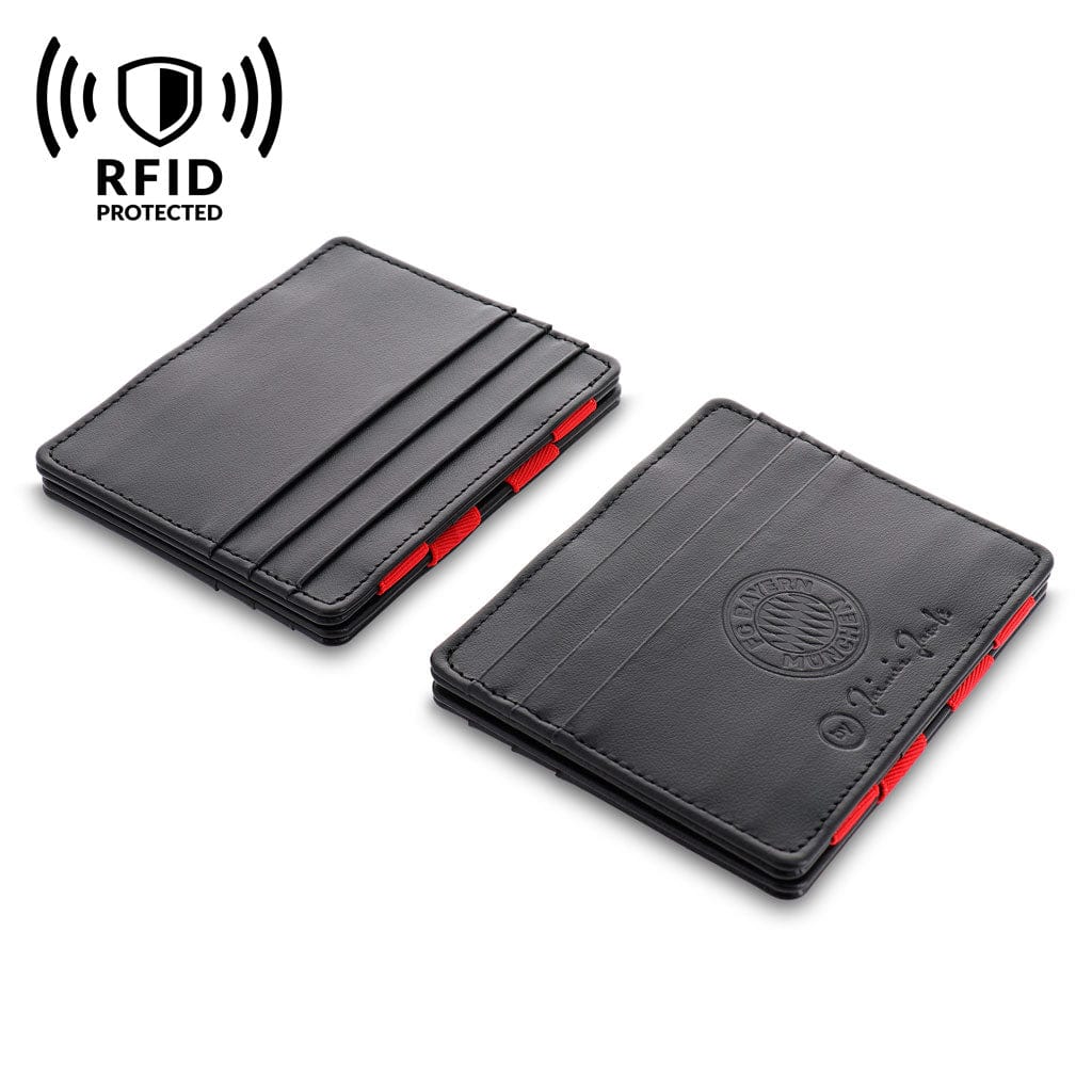 Jaimie Jacobs Geldbeutel Portemonnaie Black with Red Flap Boy Slim FC Bayern München Edition - Magic Wallet without Coin Pocket Flap Boy Slim FC Bayern München Edition Magic Wallet