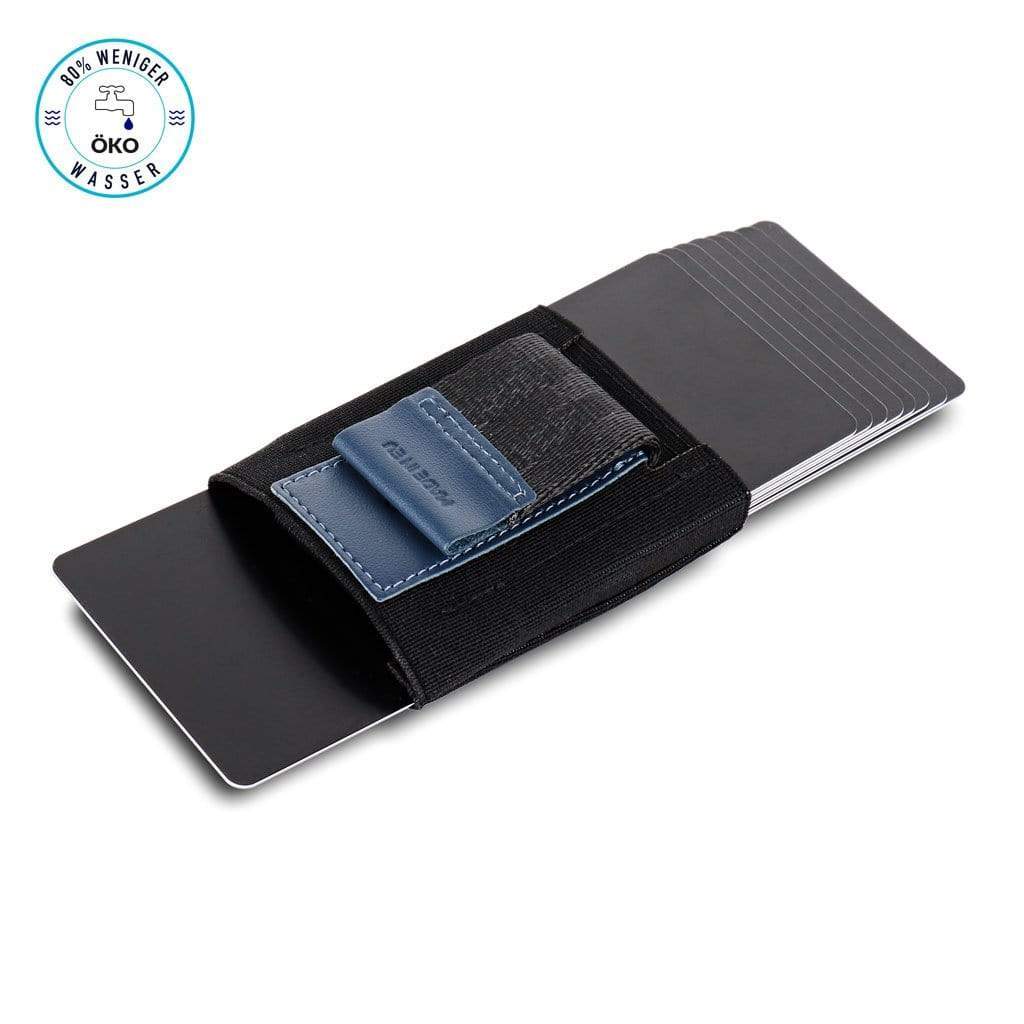 Jaimie Jacobs Geldbeutel Karten Portemonnaie Blue Nano Boy with small elastic coin pocket eco-leather Nano Boy mini wallet eco-leather | Jaimie Jacobs Wallets