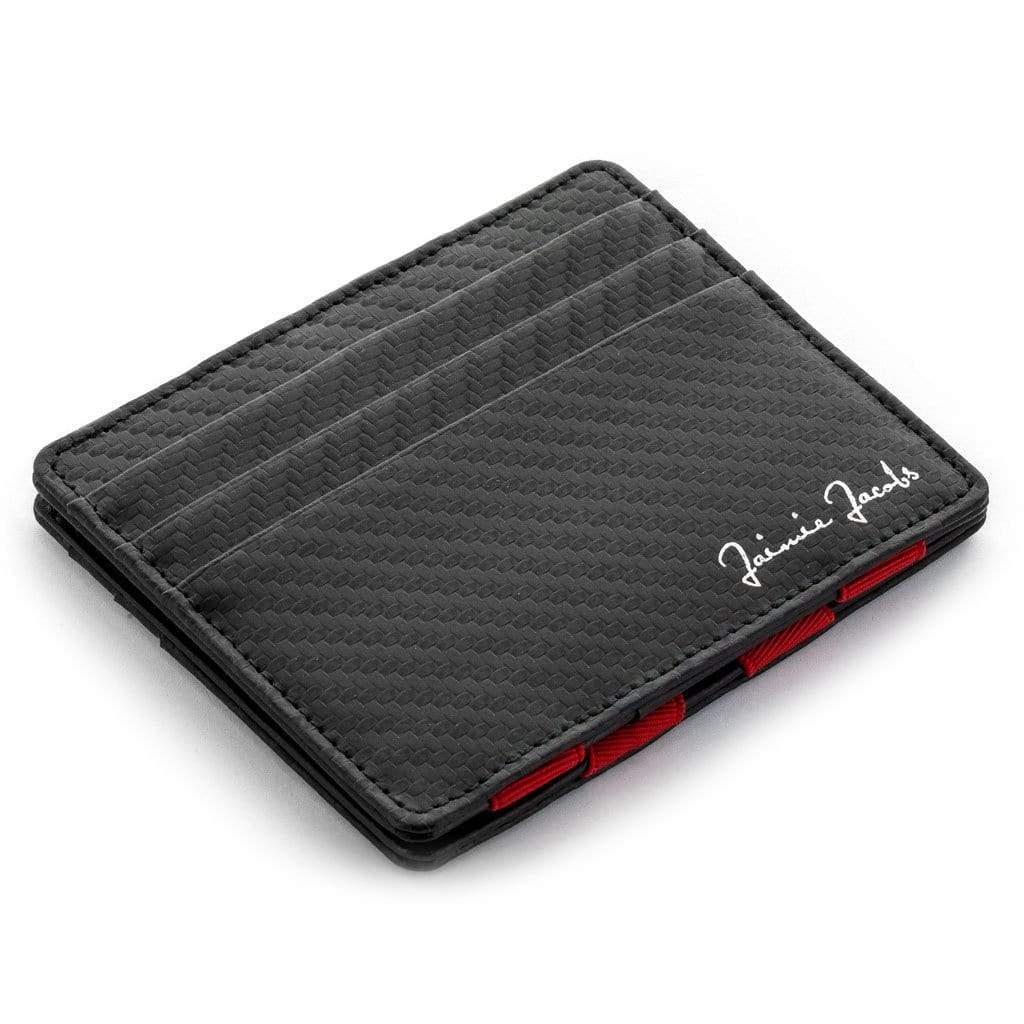 Jaimie Jacobs Geldbeutel Carbon with Red Flap Boy Slim - Magic Wallet without Coin Pocket jamy jamie jami jakobs