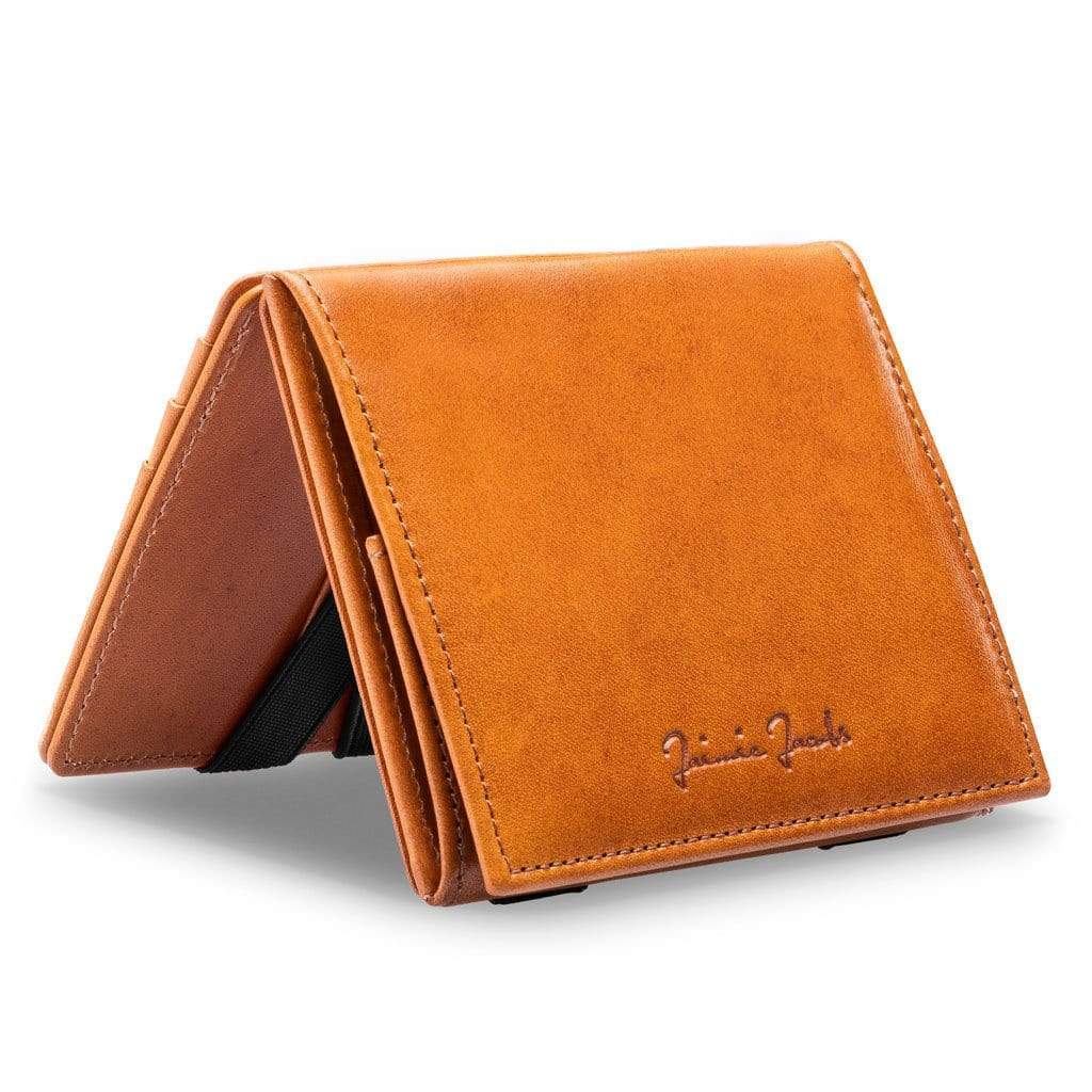 Jaimie Jacobs Geldbeutel Portemonnaie Cognac Flap Boy - Magic Wallet with Coin Pocket Flap Boy Magic Wallet with Coin Pocket Genuine Leather