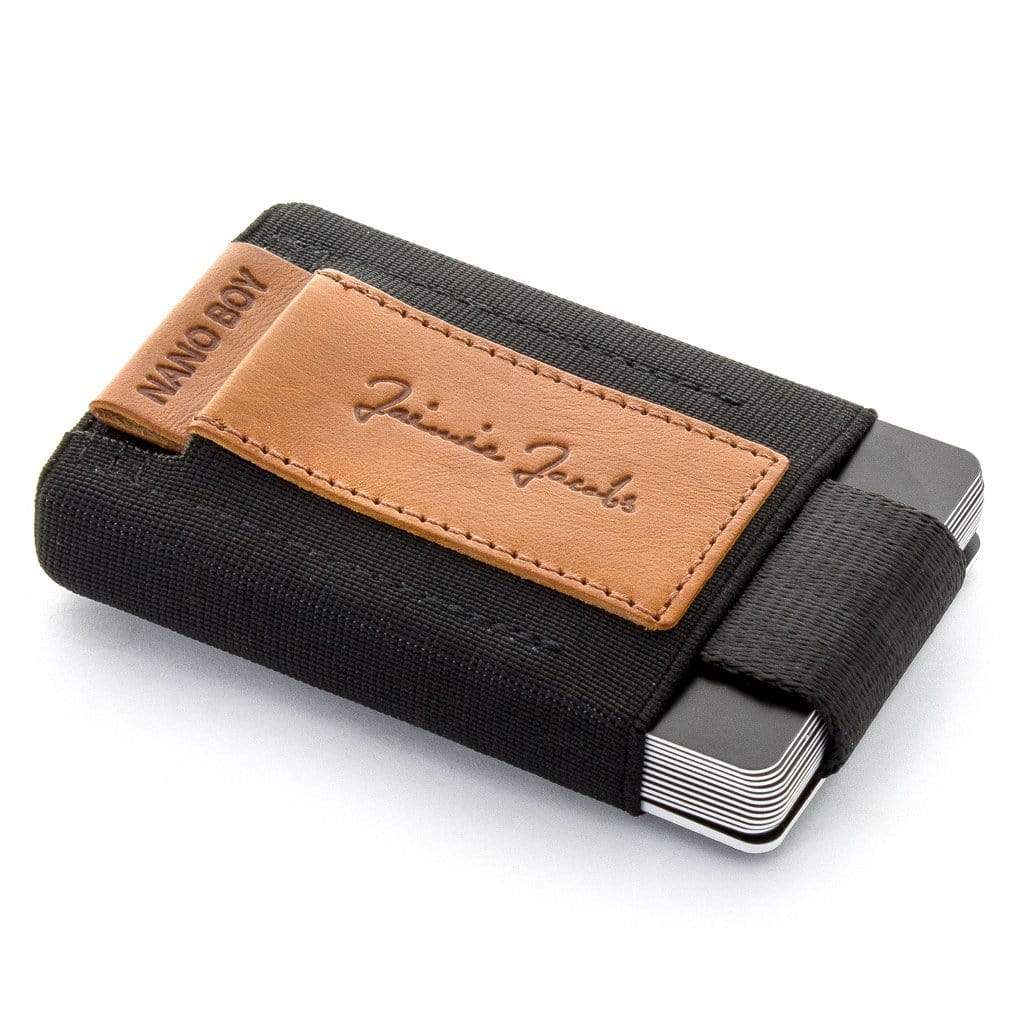 Jaimie Jacobs Geldbeutel Karten Portemonnaie Cognac Nano Boy with small elastic coin pocket Nano Boy mini wallet for men and women