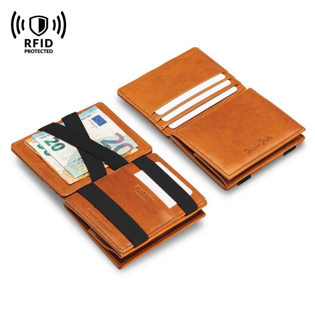 Jaimie Jacobs Geldbeutel Portemonnaie Flap Boy - Magic Wallet with Coin Pocket Flap Boy Magic Wallet with Coin Pocket Genuine Leather