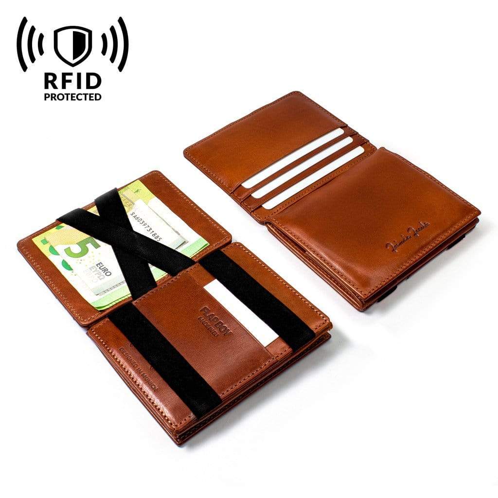 Jaimie Jacobs Geldbeutel Portemonnaie Flap Boy - Magic Wallet with Coin Pocket Flap Boy Magic Wallet with Coin Pocket Genuine Leather