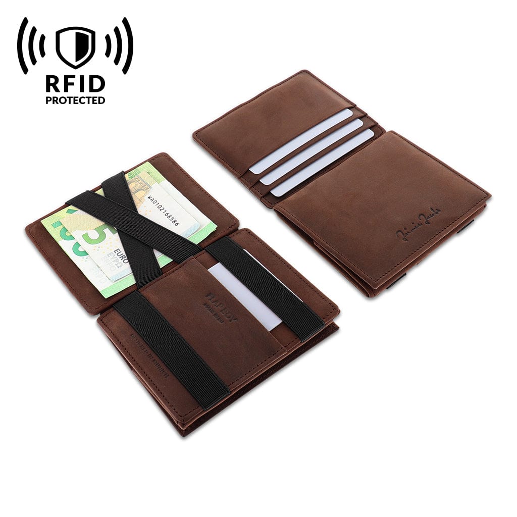 Jaimie Jacobs Geldbeutel Portemonnaie Flap Boy - Magic Wallet with Coin Pocket Flap Boy Magic Wallet with Coin Pocket Genuine Leather