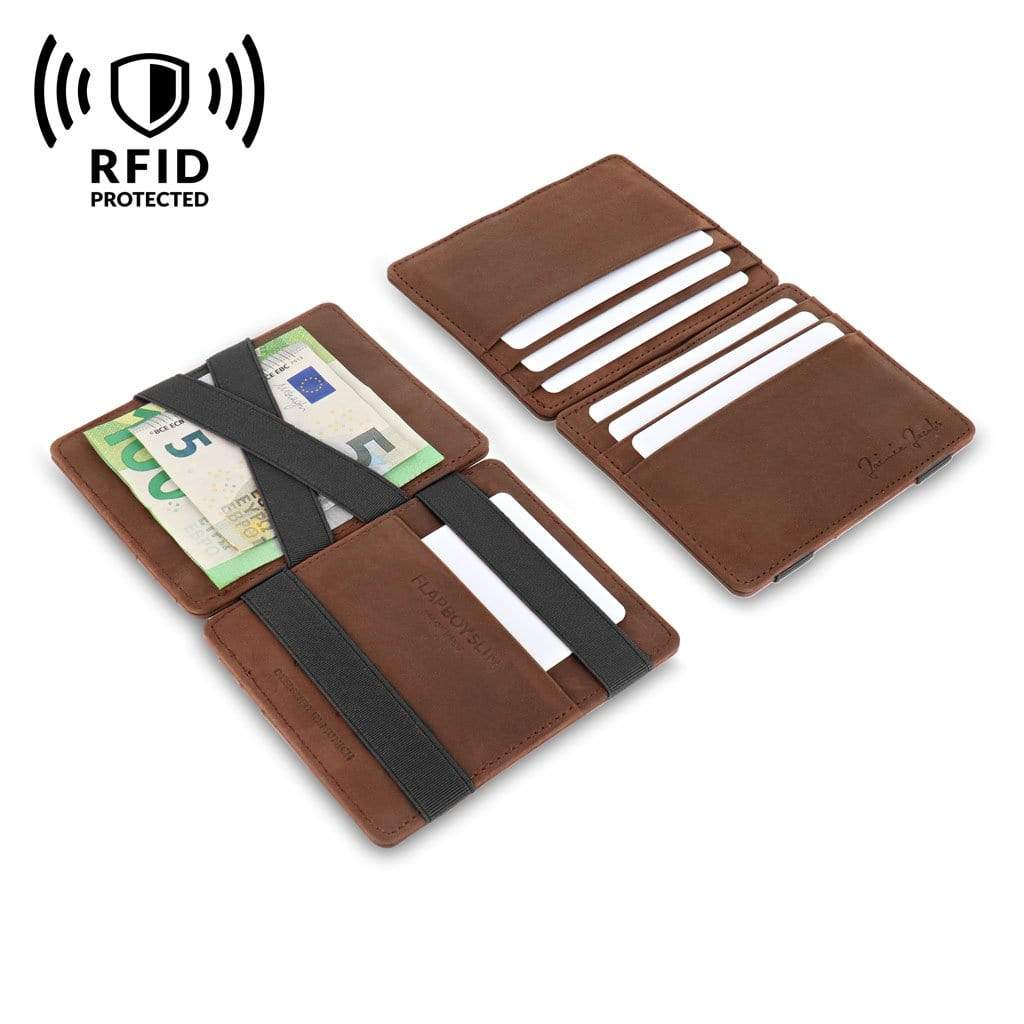Jaimie Jacobs Geldbeutel Portemonnaie Flap Boy Slim - Magic Wallet without Coin Pocket Flap Boy Slim Magic Wallet without coin pocket