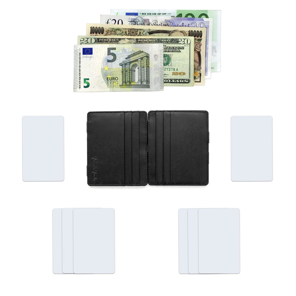 Jaimie Jacobs Geldbeutel Portemonnaie vegan Flap Boy Slim Vegan - Magic Wallet without Coin Pocket Flap Boy Slim Vegan magic wallet without coin pocket men 