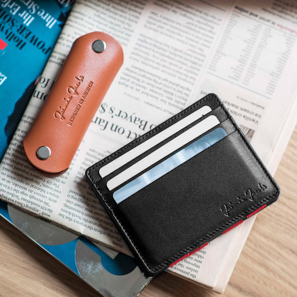 Jaimie Jacobs Geldbeutel Portemonnaie vegan Flap Boy Slim Vegan - Magic Wallet without Coin Pocket Flap Boy Slim Vegan magic wallet without coin pocket men 