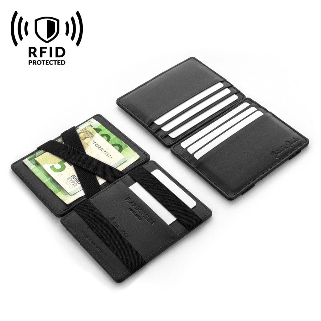 Jaimie Jacobs Geldbeutel Portemonnaie vegan Flap Boy Slim Vegan - Magic Wallet without Coin Pocket Flap Boy Slim Vegan magic wallet without coin pocket men 