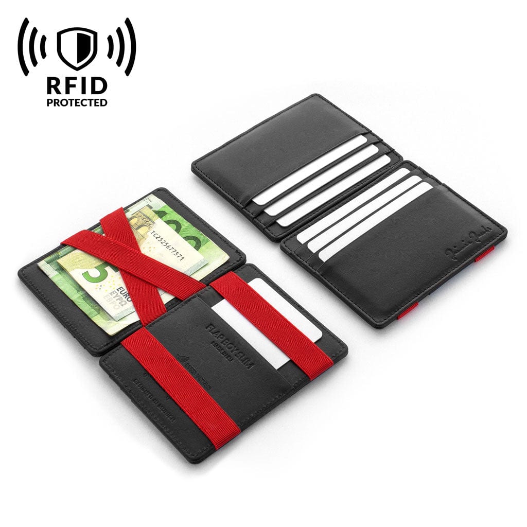 Jaimie Jacobs Geldbeutel Portemonnaie vegan Flap Boy Slim Vegan - Magic Wallet without Coin Pocket Flap Boy Slim Vegan magic wallet without coin pocket men 
