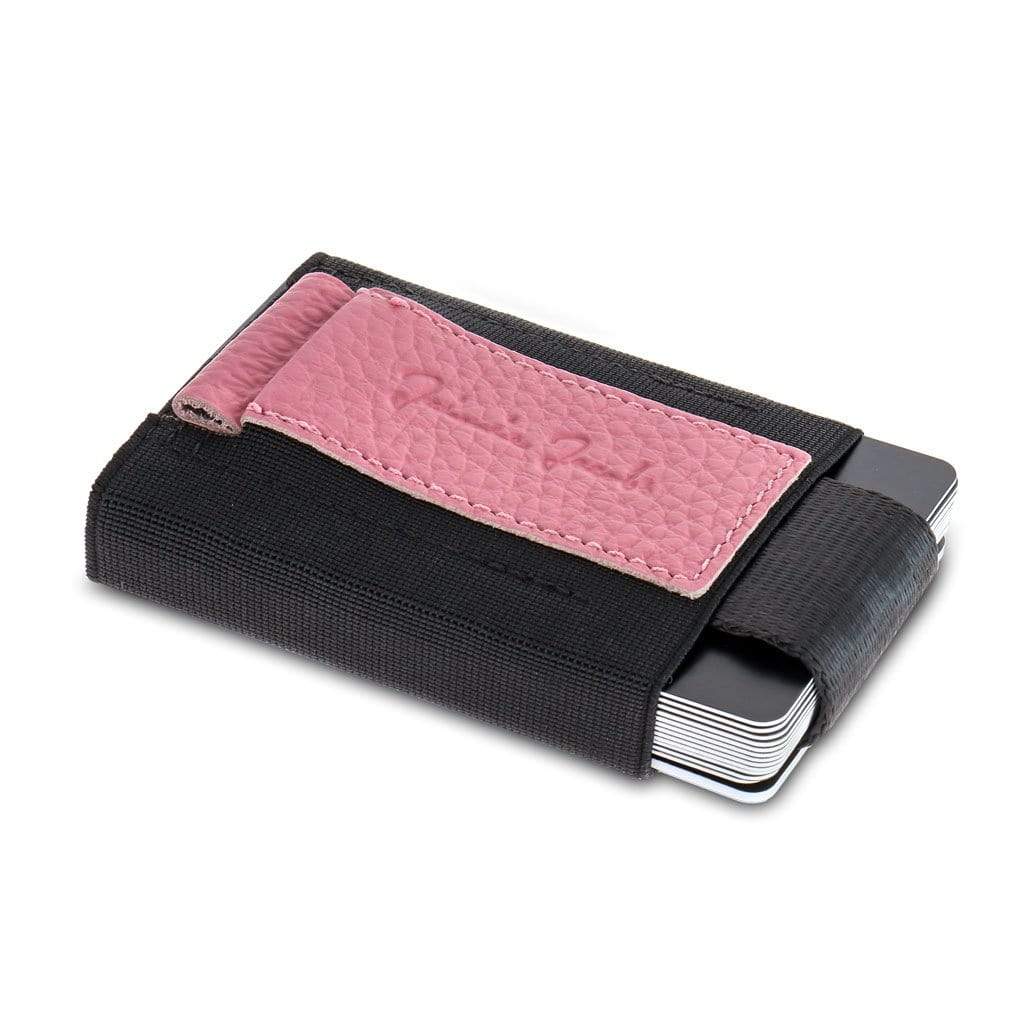 Jaimie Jacobs Geldbeutel Karten Portemonnaie Grained Leather Pink Nano Boy with small elastic coin pocket Ladies Edition Nano Boy mini wallet ladies edition