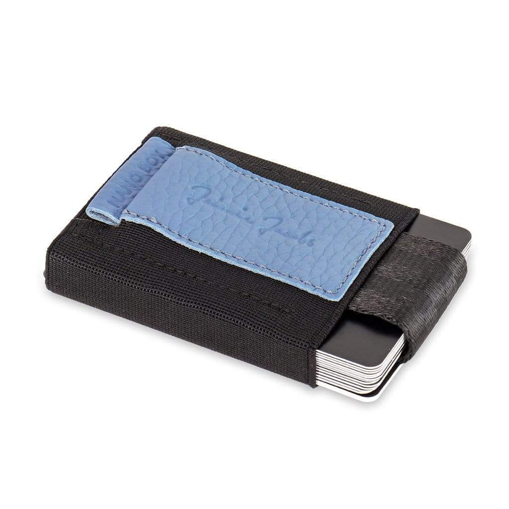 Jaimie Jacobs Geldbeutel Karten Portemonnaie Grained Leather Powder Blue Nano Boy with small elastic coin pocket Ladies Edition Nano Boy mini wallet ladies edition