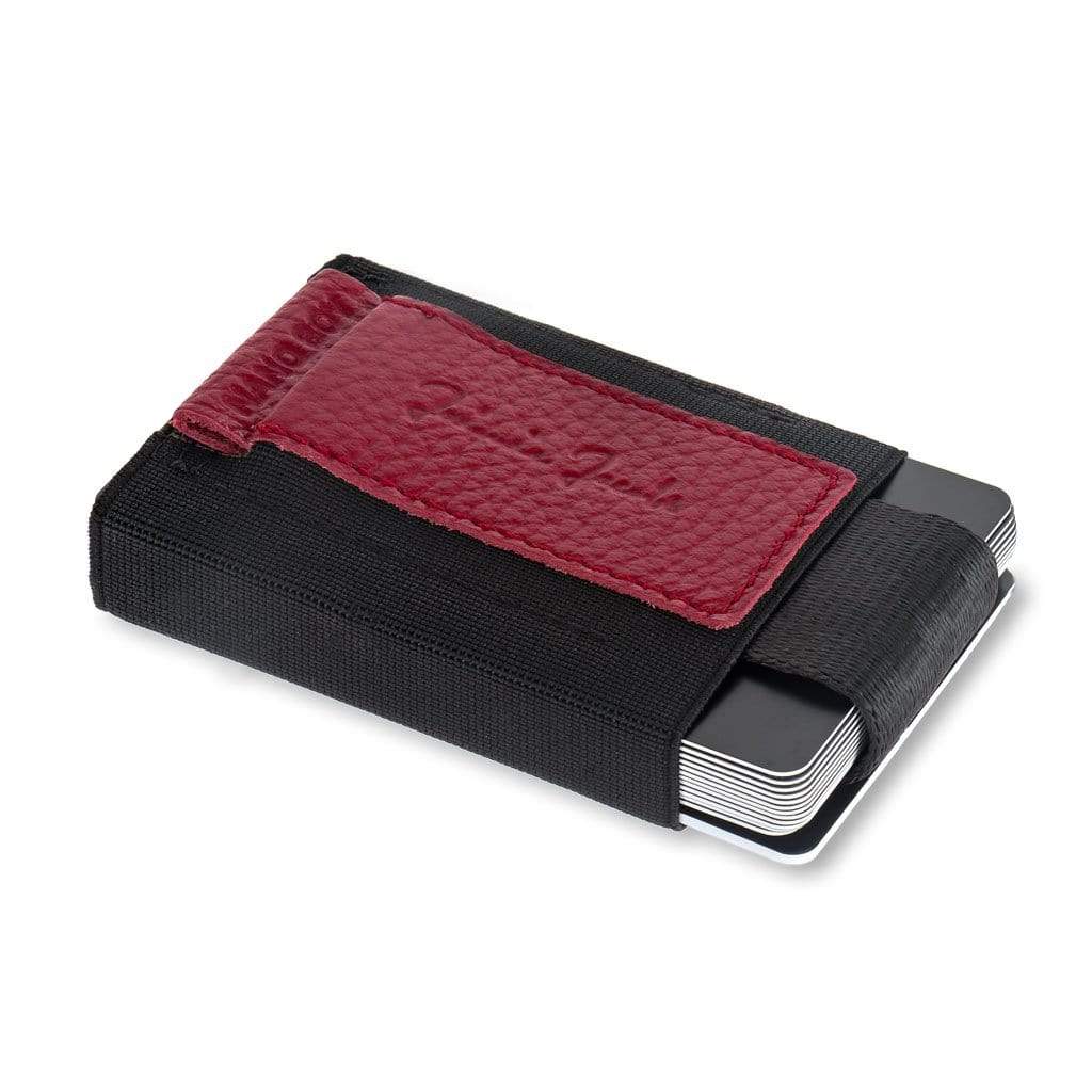 Jaimie Jacobs Geldbeutel Karten Portemonnaie Grained Leather Red Nano Boy with small elastic coin pocket Ladies Edition Nano Boy mini wallet ladies edition