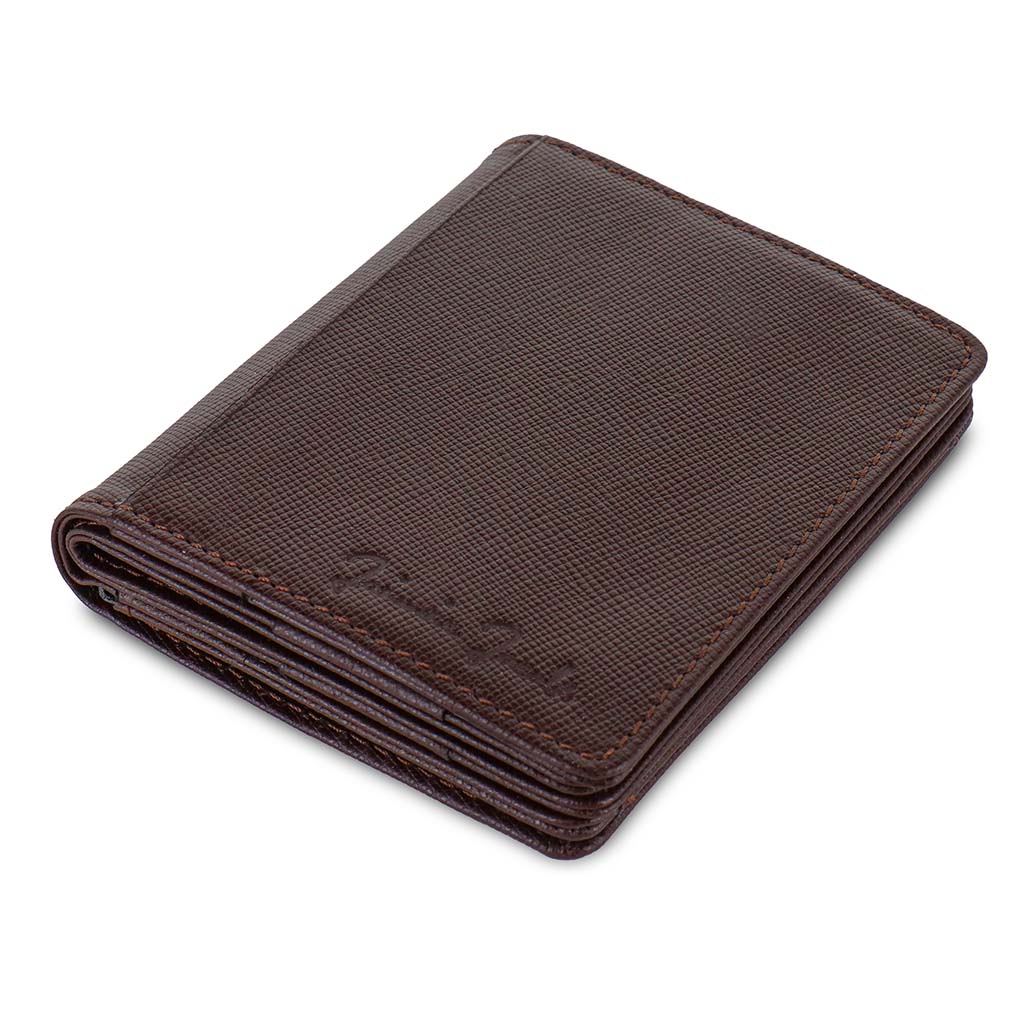 Jaimie Jacobs Geldbeutel Portemonnaie Saffiano Brown Flapstar Magic Wallet with coin pocket Flapstar with Coin Pocket Magic Wallet Leather