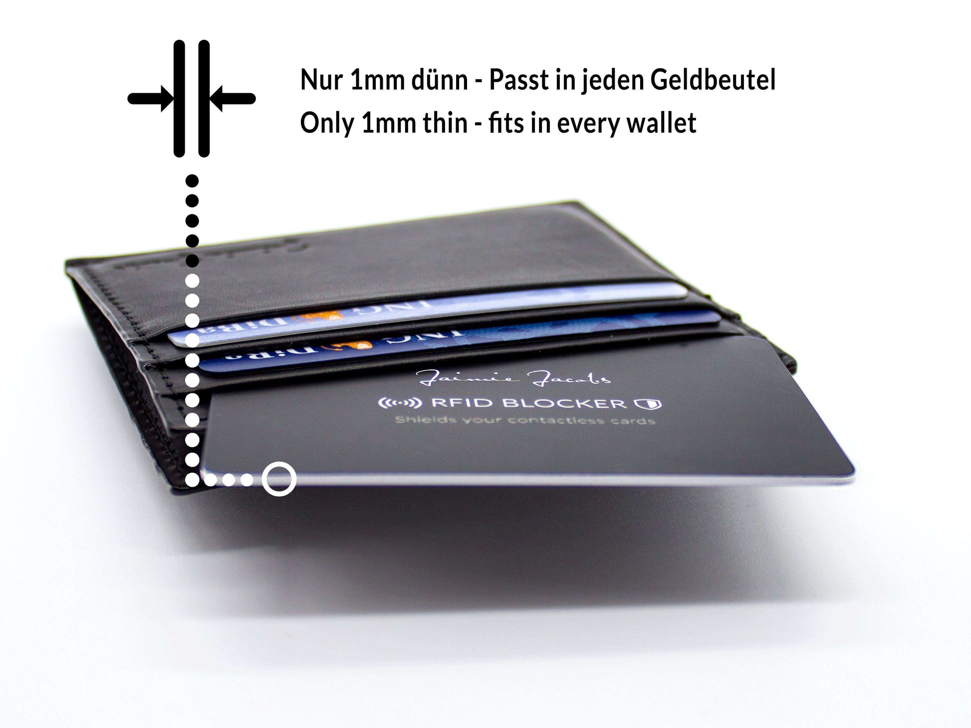 NFC / RFID Blocking Card, Blocker Karte im Kreditkatenformat zum Schutz vor  Datendiebstahl, 85 x 55 x 1 mm, Grau, 1 Stk. - I AM CREATIVE